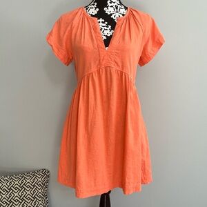 Universal Thread Casual Linen Blend Dress Size XS Split Neck Resortwear Beachy